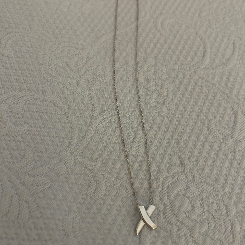 Tiffany & Co Paloma Picasso Silver X Graffiti Necklace